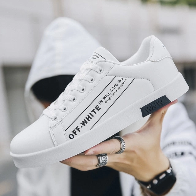 Rampage Flat Shoes Men's Casual Skateboarding Shoes White Shoes Outdoors Leisure Sneakers Breathable Walking Shoes Flat Shoes Chaussure Homme