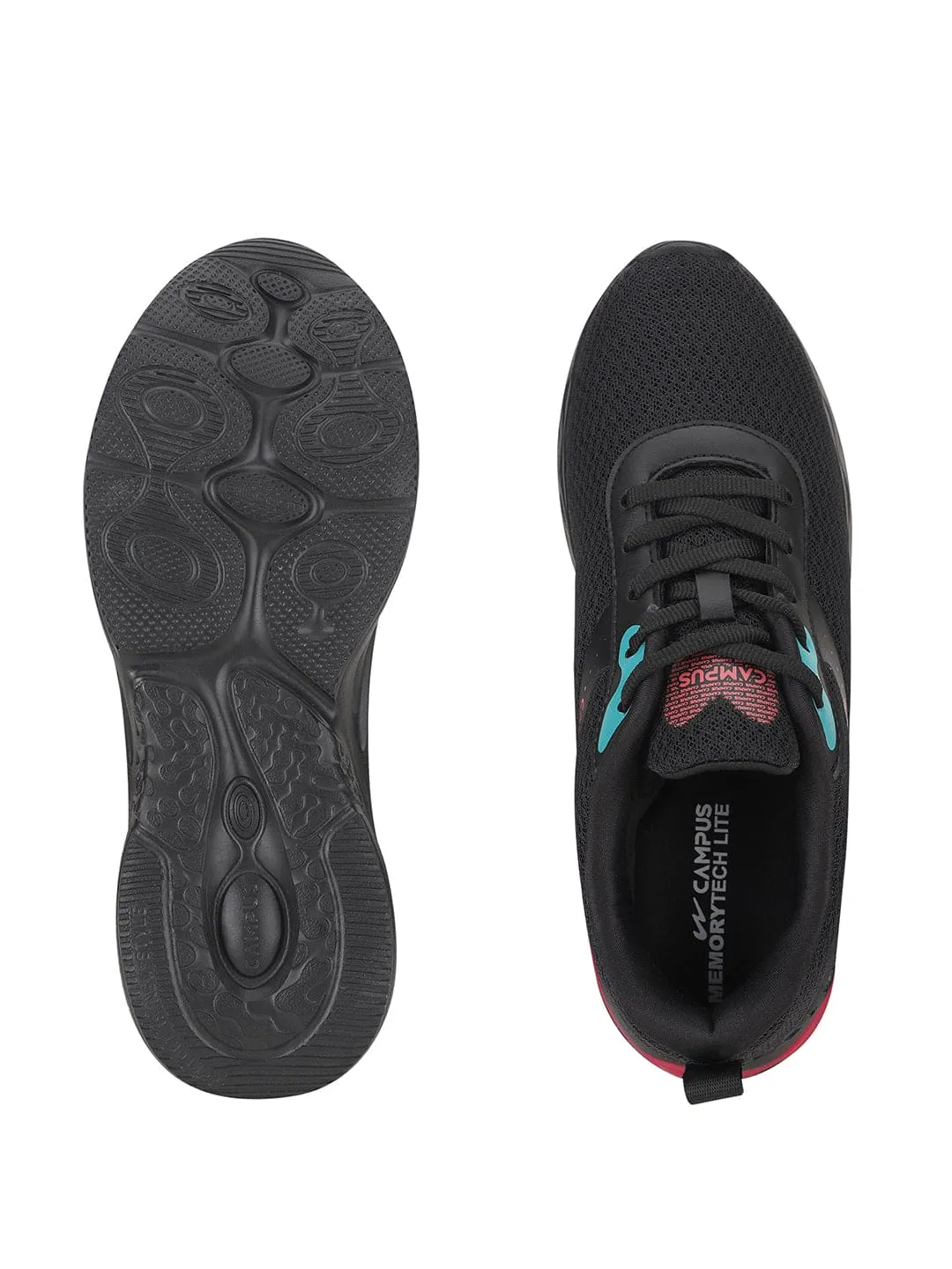 FLICKER Black Women's Sports Shoes Running Shoes Rating