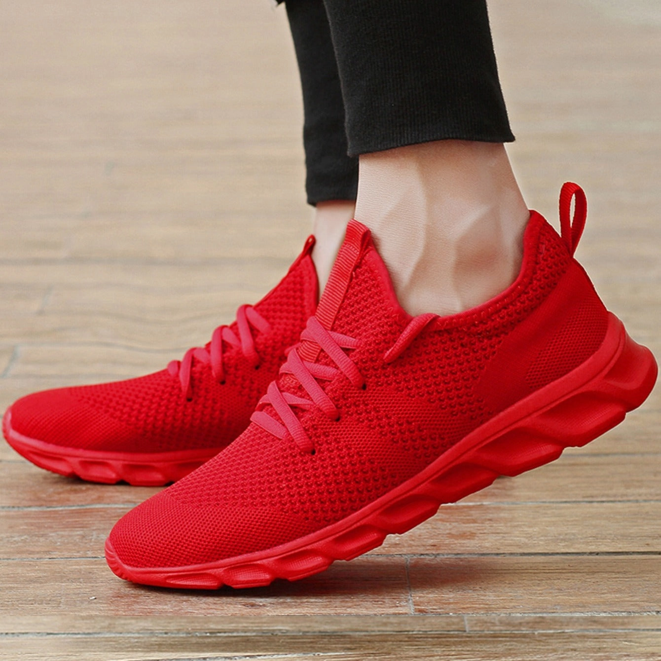 Turquoise Sneakers Red Damyuan Sports Shoes - Felix