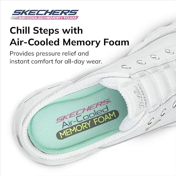 Skechers Sport Women's D'Lites Slip-On Mule Sneaker Pickleball Sneakers