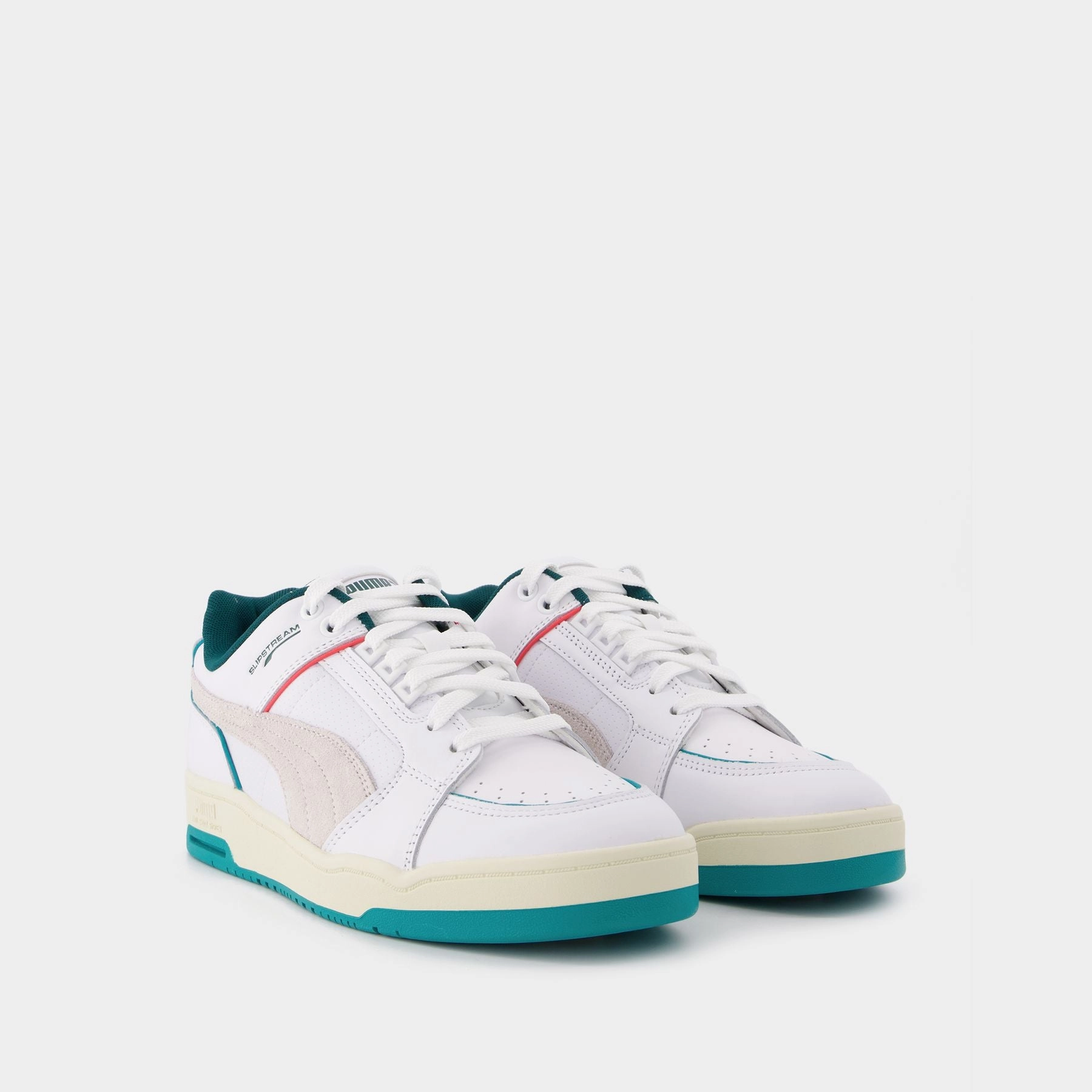 Asics Contend Running Shoes Slipstream Retro Sum in White and Blue Leather