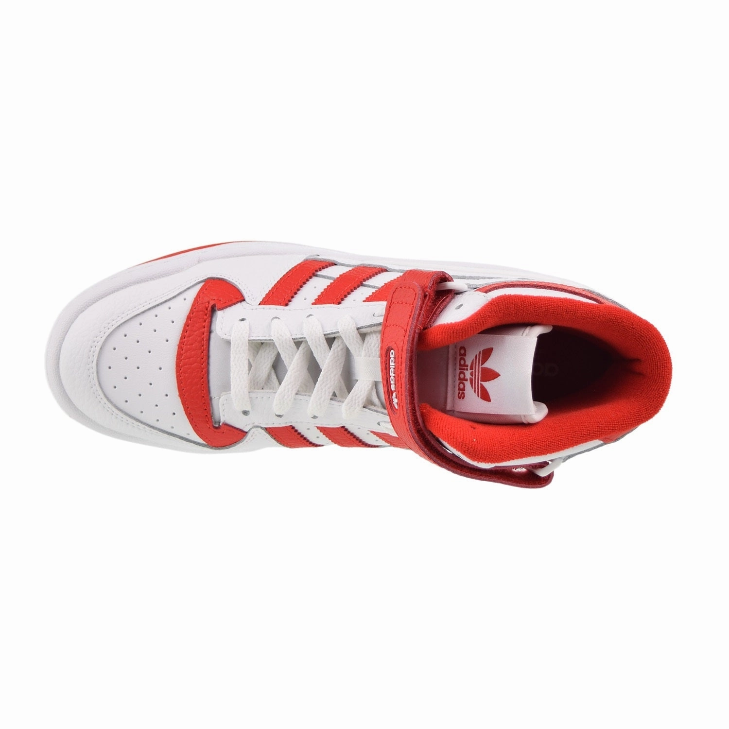 Adidas Forum Mid Big Kids' Shoes Footwear White-Vivid Red Crazy Light Adidas Basketball Shoes