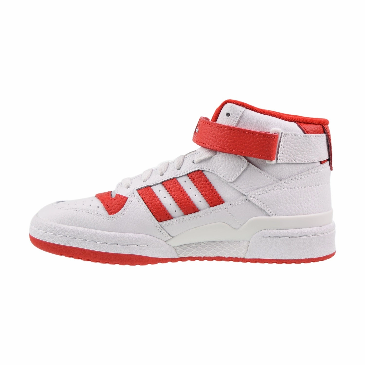 Adidas Advantage Shoes Adidas Forum Mid Big Kids' Shoes Footwear White-Vivid Red