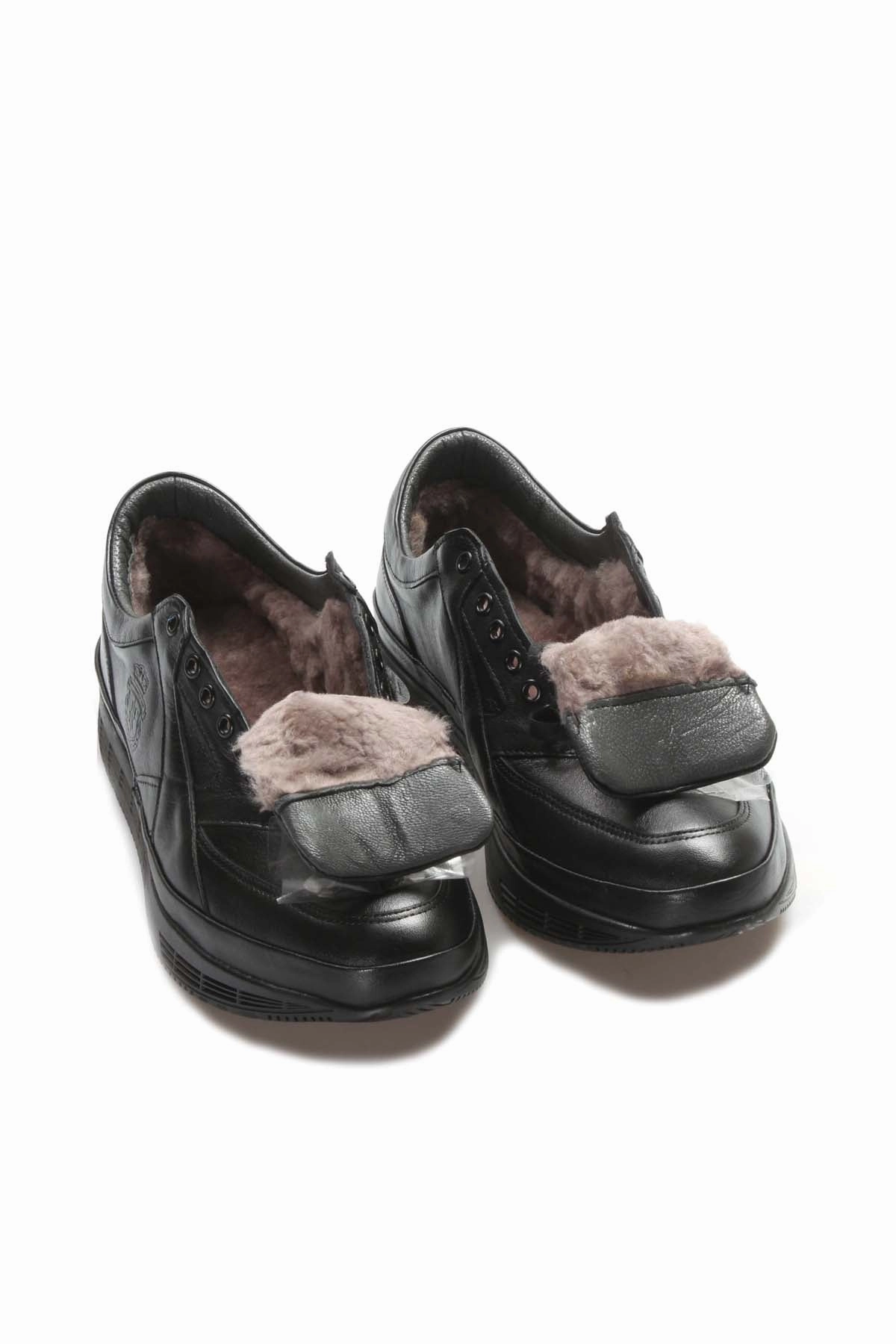 Casual Summer Slip On Shoes FST Genuine Leather Fur-lined Men's Casual Shoes 722KMA331 Black - Dartford