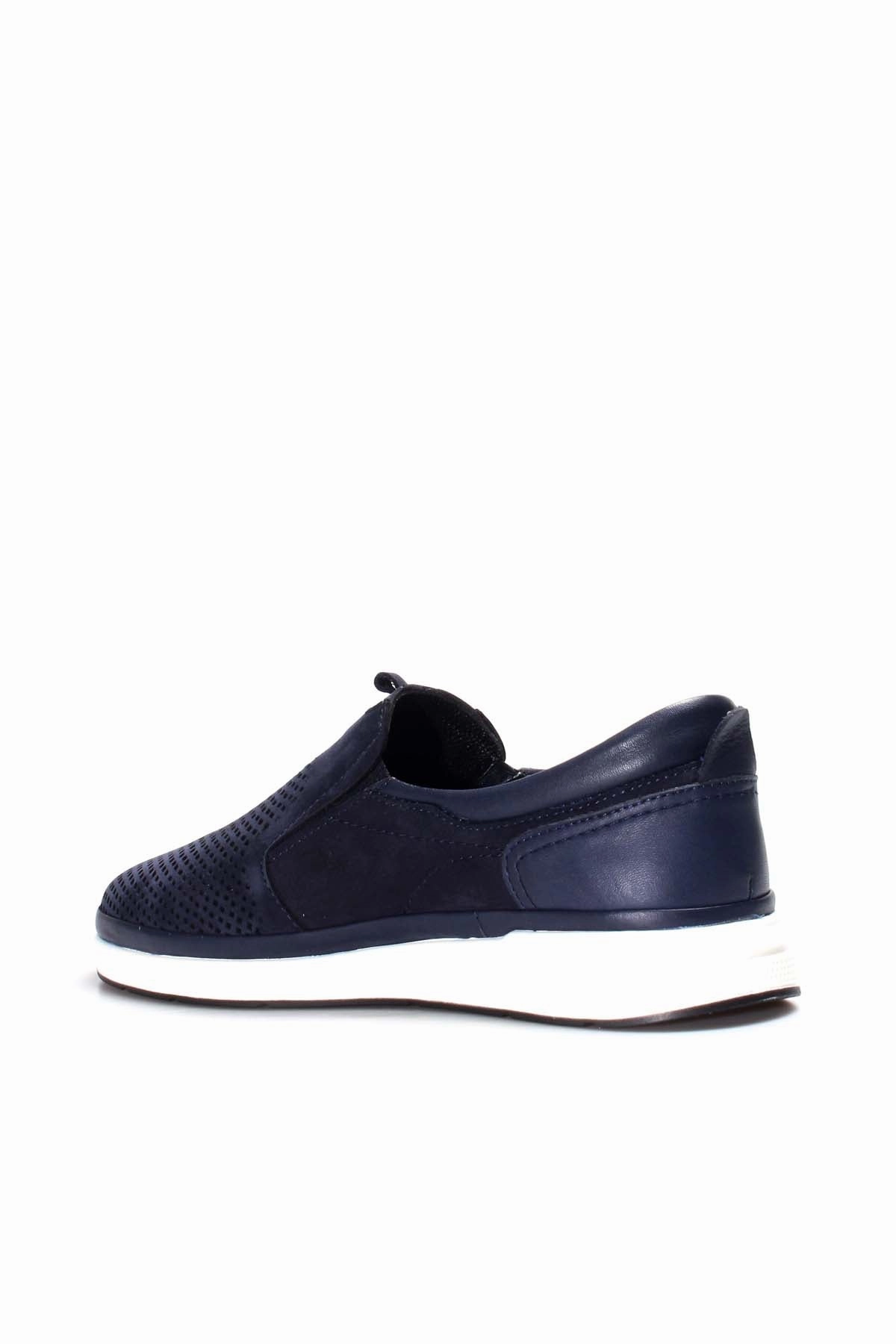 Shoes To Wear Casually FST Genuine Leather Men's Casual Shoes 711MA440-4041 Navy Blue - Hacienda Heights