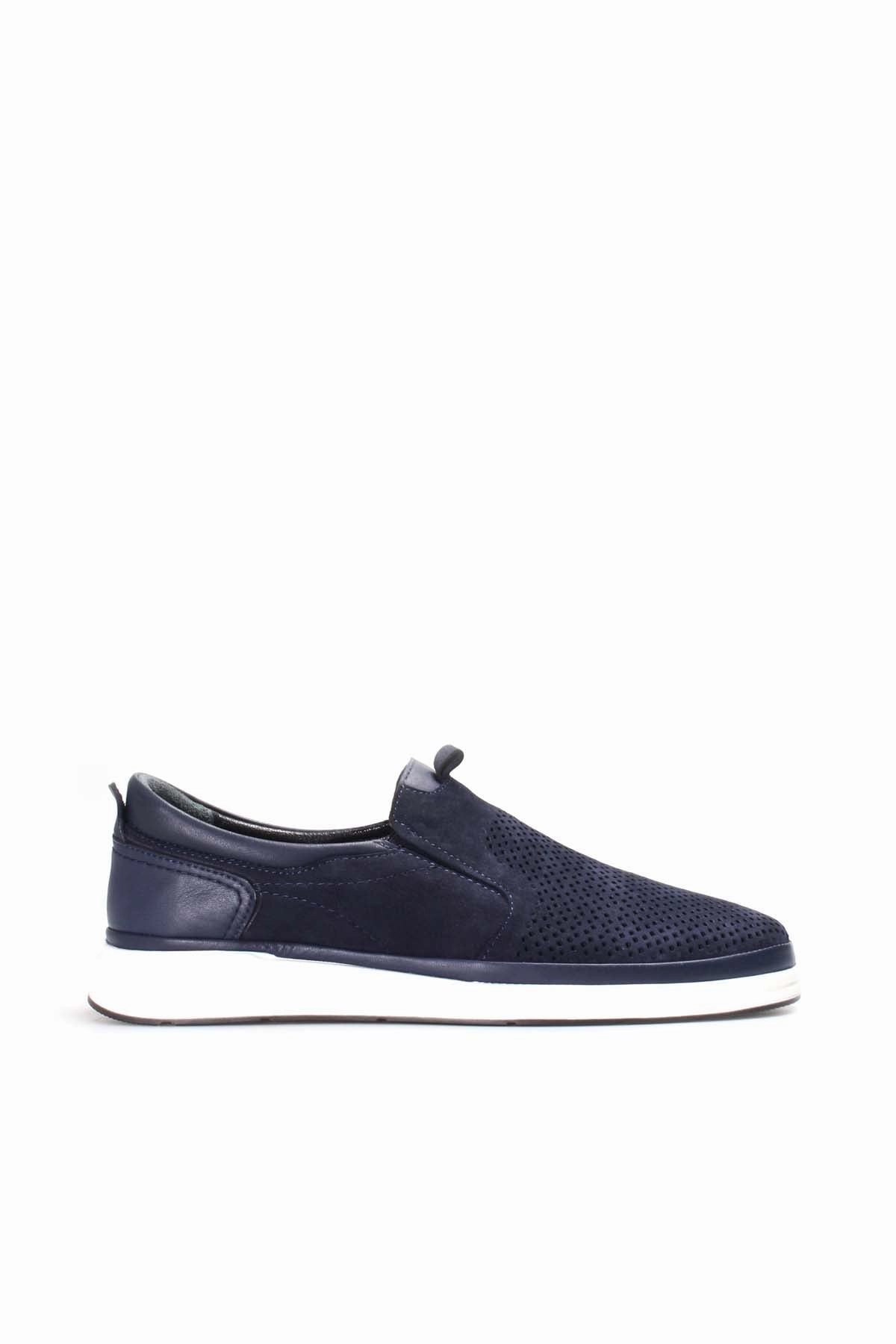 Daily Wear Casual Shoes FST Genuine Leather Men's Casual Shoes 711MA440-4041 Navy Blue - Hacienda Heights