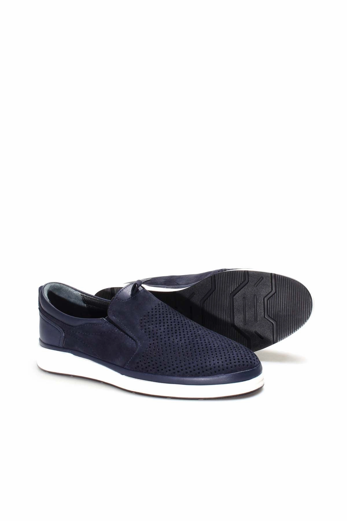 FST Genuine Leather Men's Casual Shoes 711MA440-4041 Navy Blue - Hacienda Heights Ecco Casual Dress Shoes