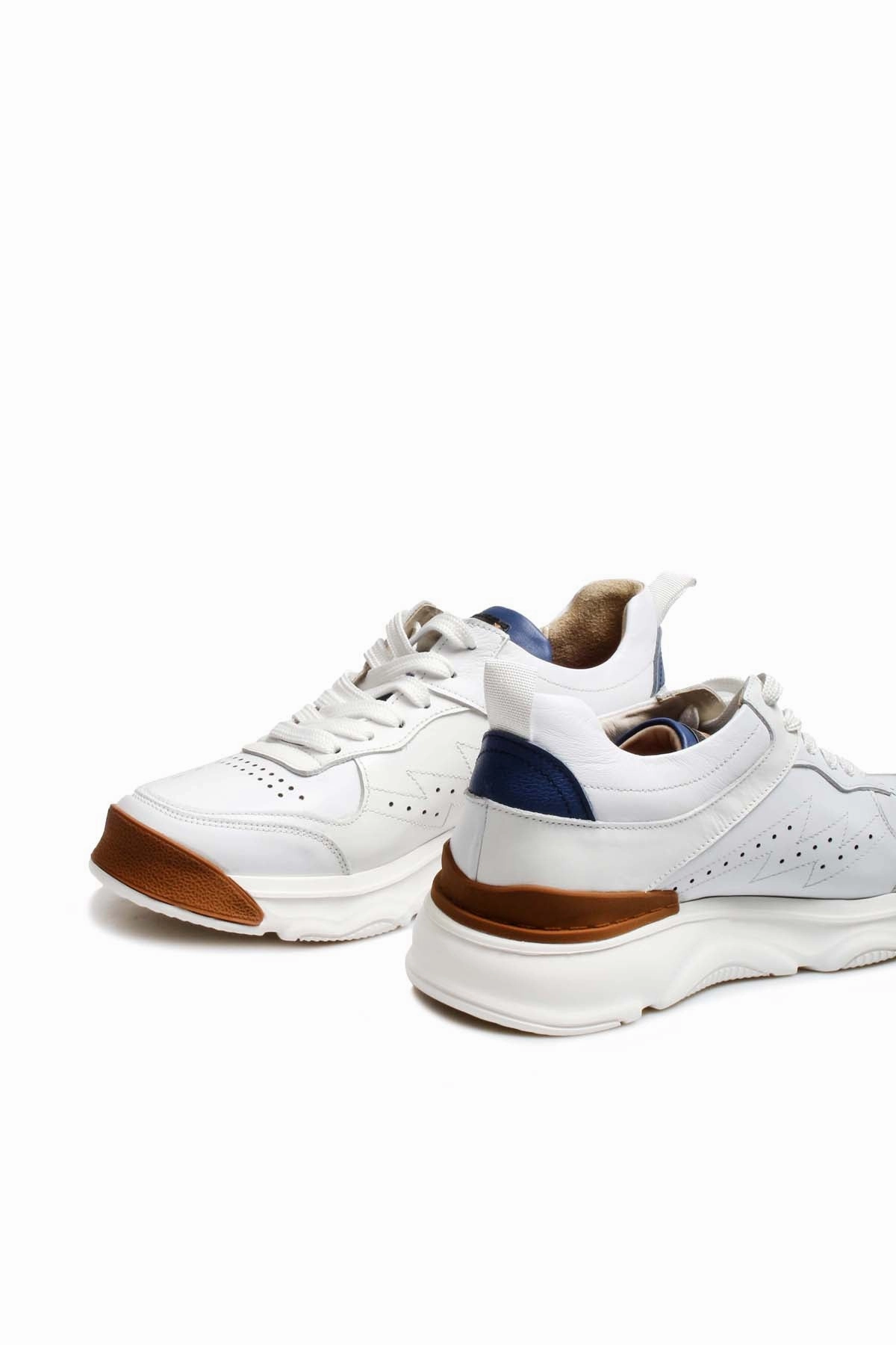 Casual Leather Shoe FST Genuine Leather Men's Casual Shoes 717MA17123 White Blue - Kearns