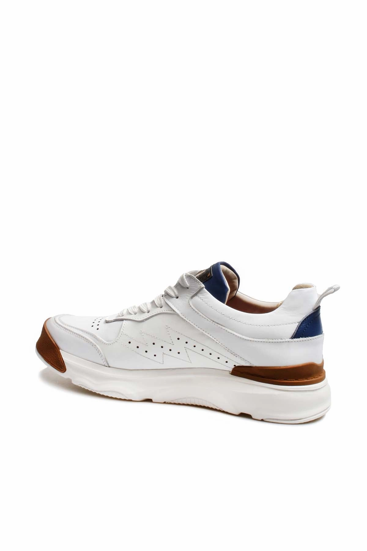 Walking Shoes Casual FST Genuine Leather Men's Casual Shoes 717MA17123 White Blue - Kearns