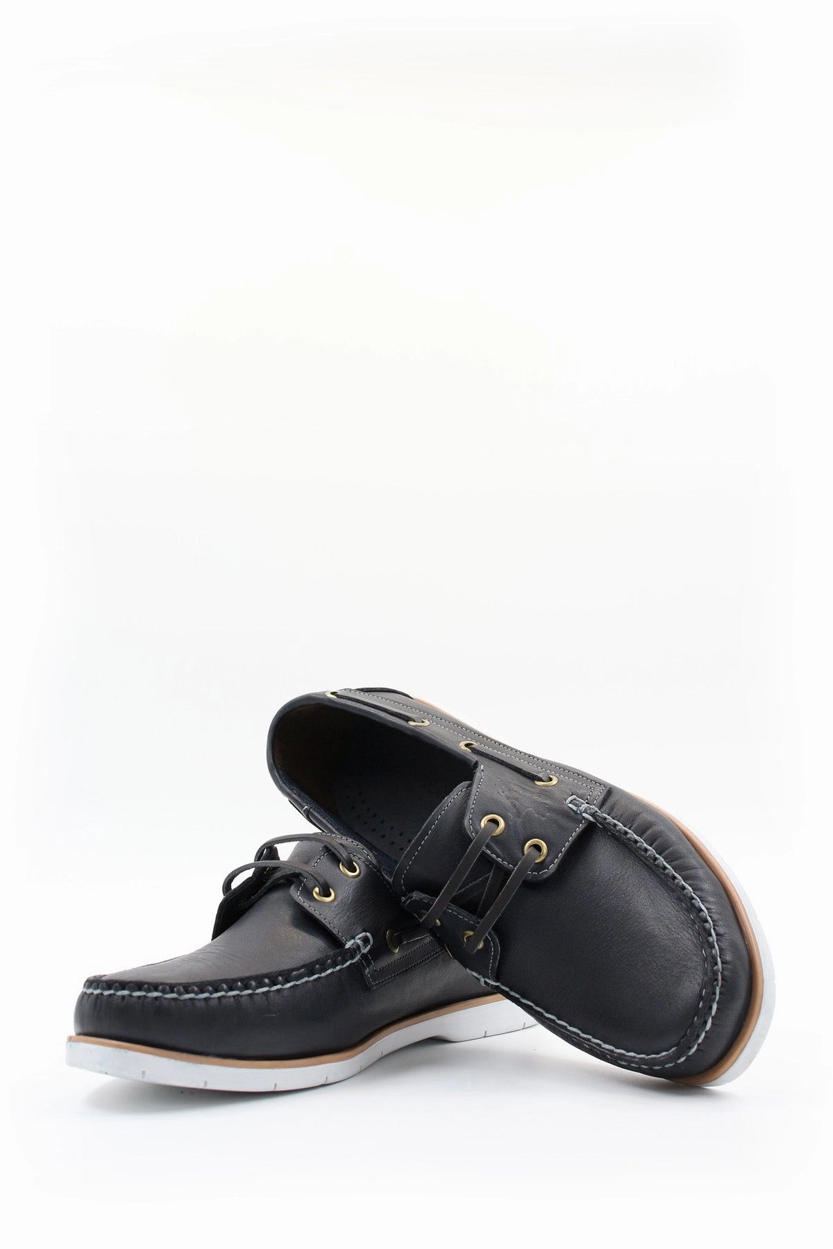 FST Genuine Leather Men's Casual Shoes 858XATIMBIR Navy Blue - Grand Island Atwood Lace-up Casual Shoes