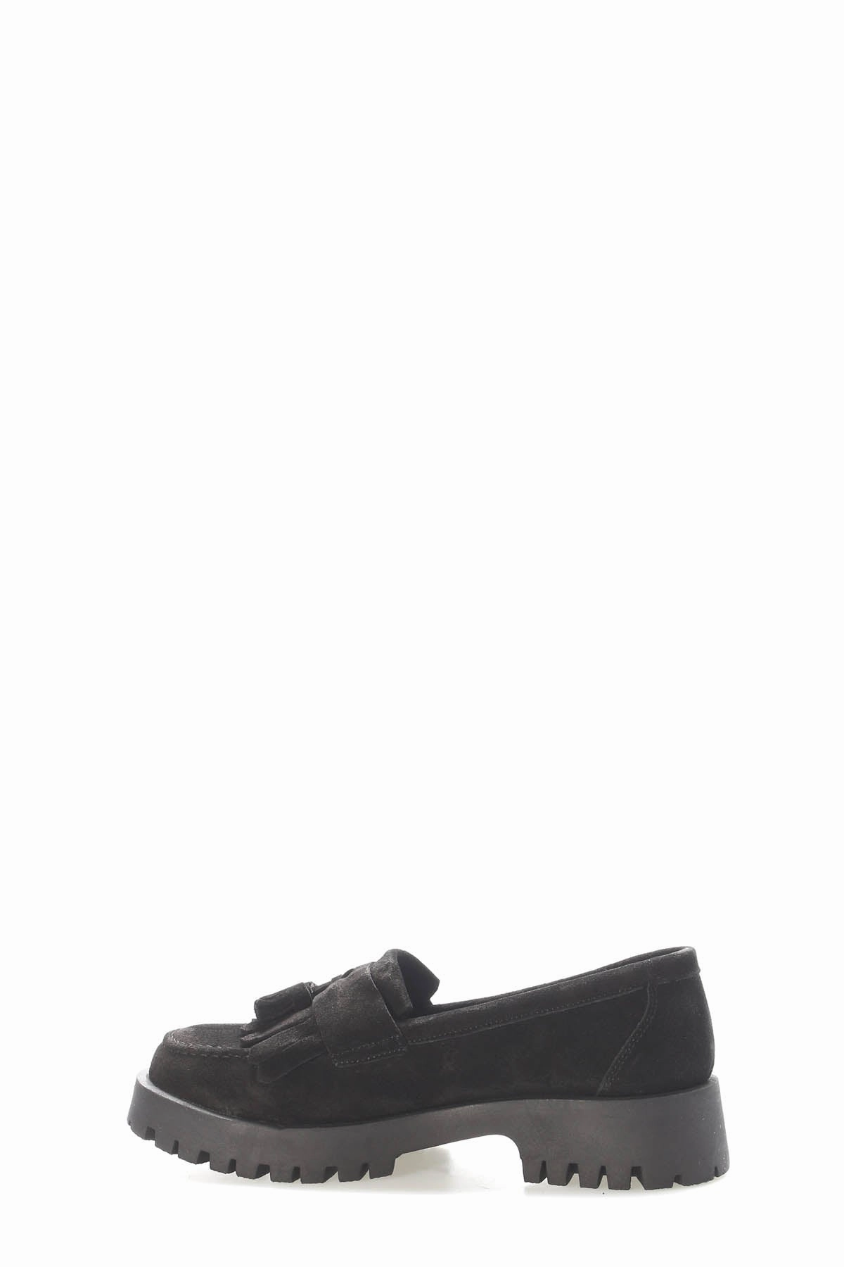 FST Genuine Leather Women's Casual Shoes 581ZA2840 Black Suede - Leominster Casual Shoes Extra Wide