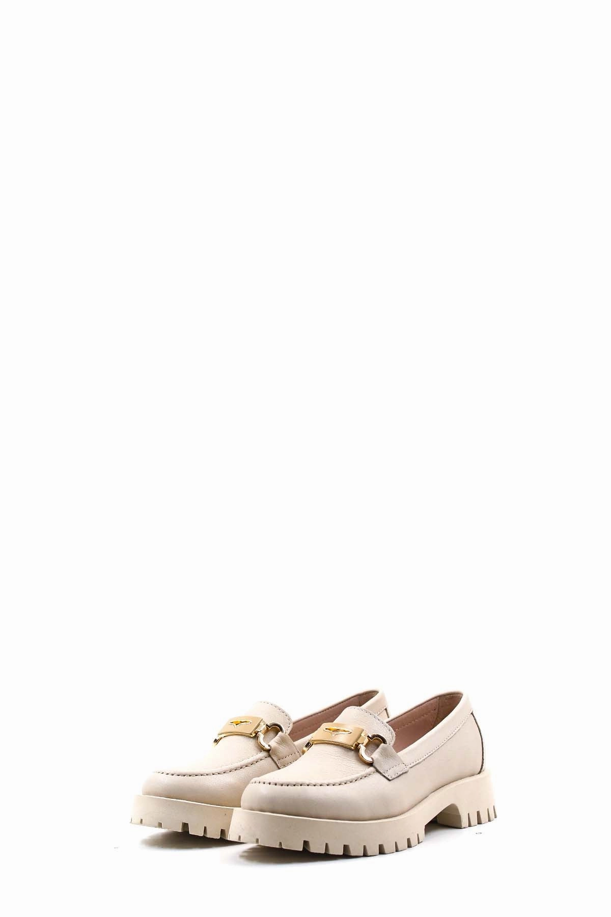 FST Genuine Leather Women's Casual Shoes 581ZA2855 Beige - San Ramon Creston Moseco Casual Shoes