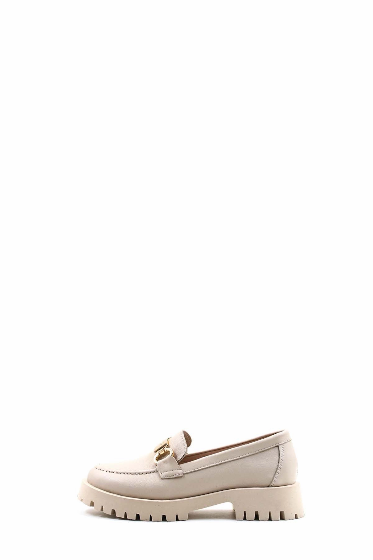 Leather Business Casual Shoes FST Genuine Leather Women's Casual Shoes 581ZA2855 Beige - San Ramon