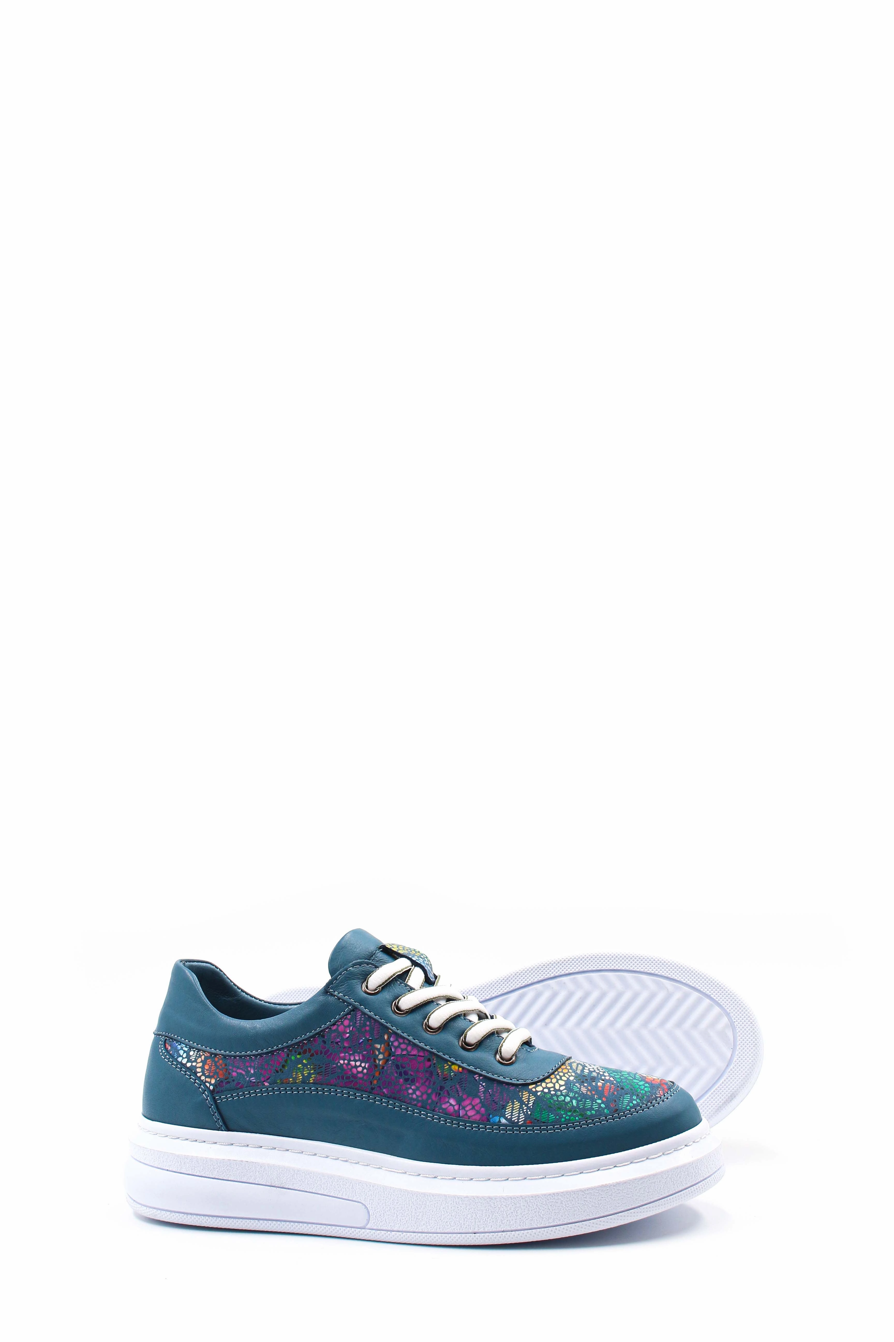 Casual Work Shoes FST Genuine Leather Women's Casual Shoes 583ZA7025 DENIM BLUE - Caledon