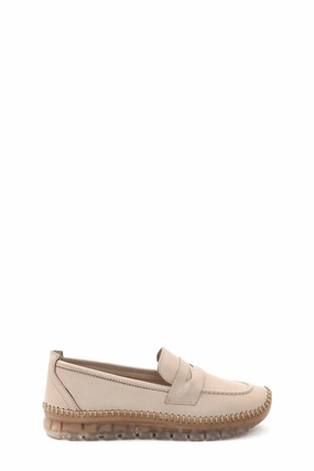 Tan Leather Casual Shoes FST Genuine Leather Women's Casual Shoes 609ZA740 Mink - Cary