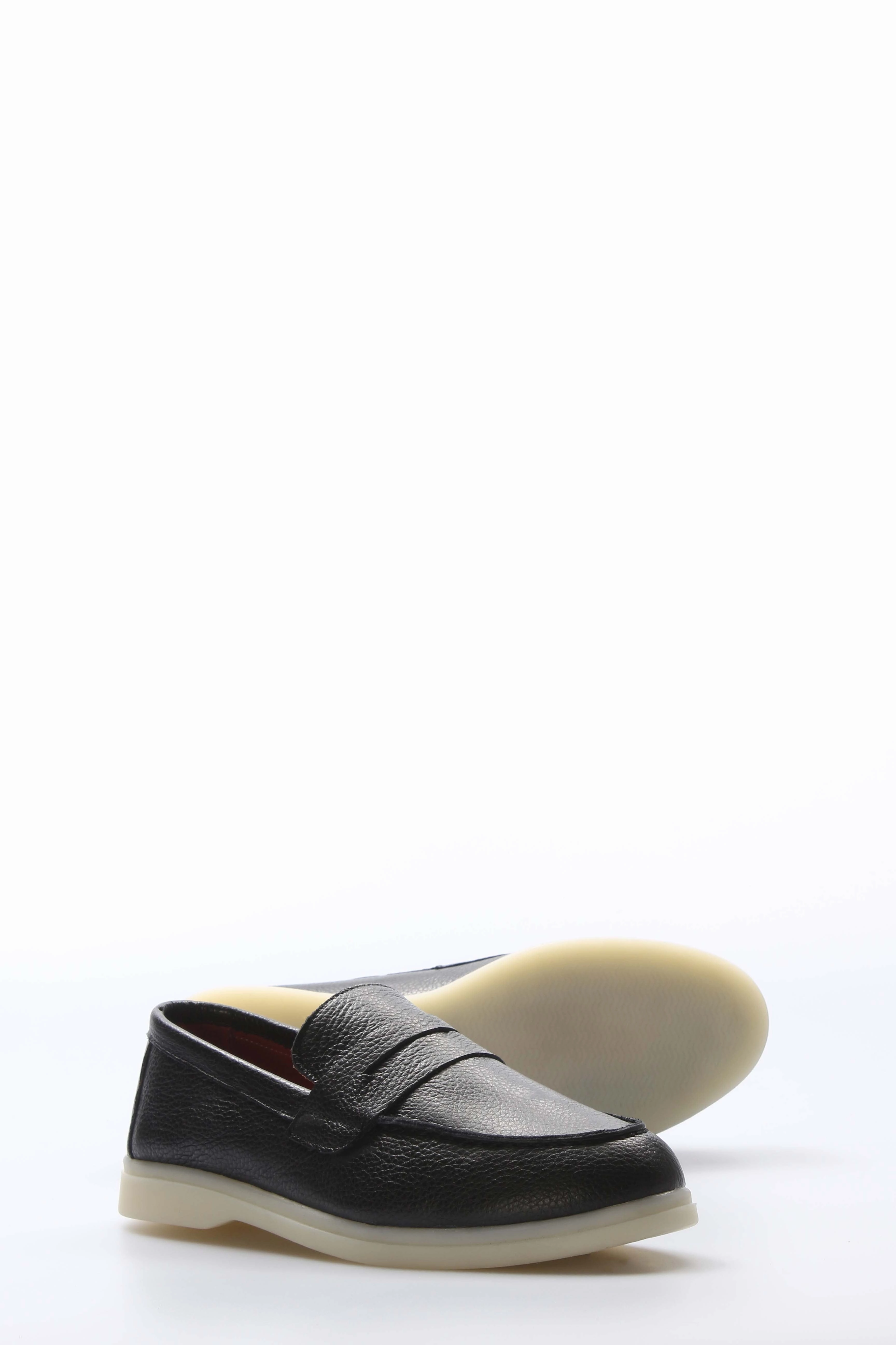 FST Genuine Leather Women's Casual Shoes 733ZA017 Black - Herten Casual.work Shoes