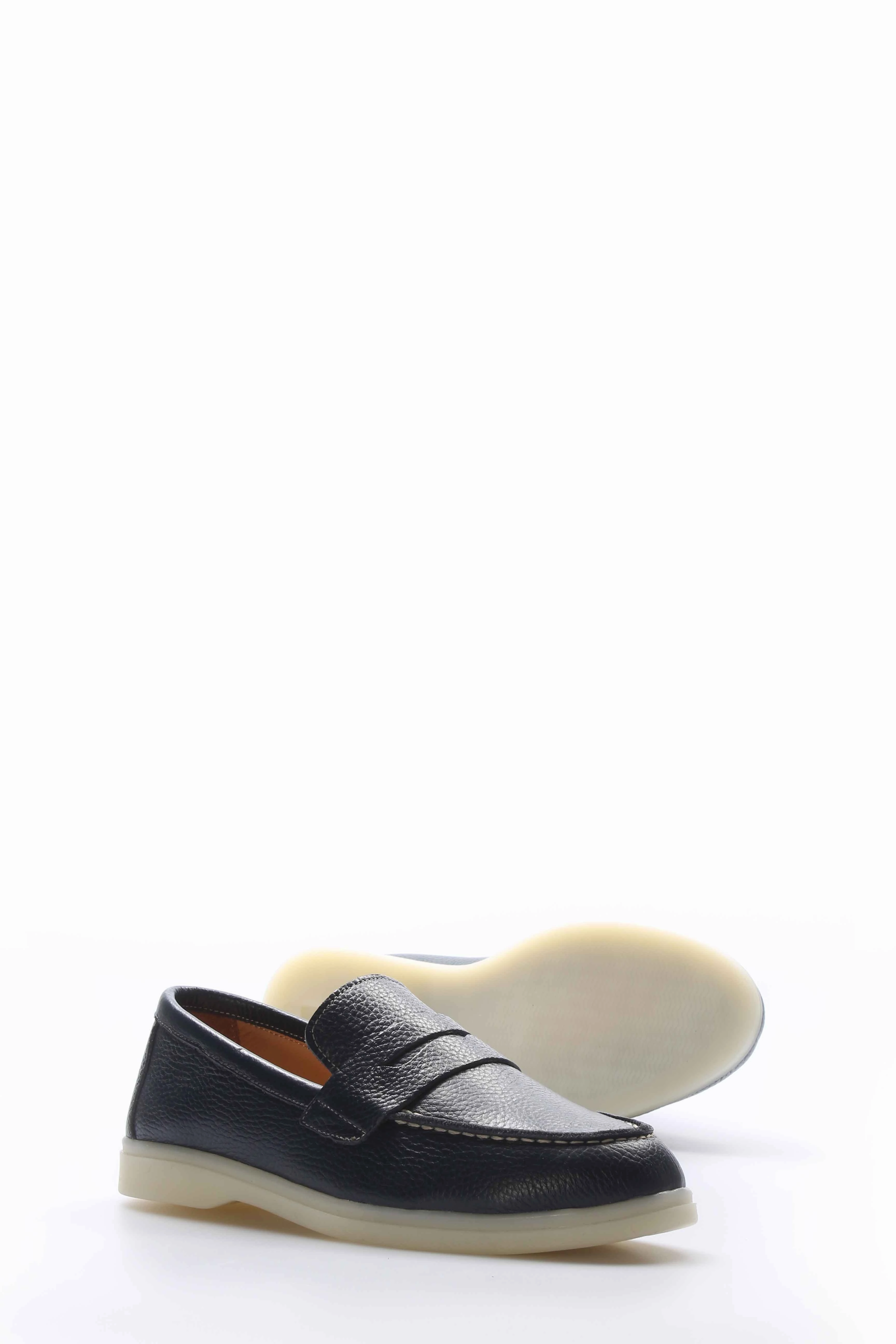 Casual Monk Strap Shoes FST Genuine Leather Women's Casual Shoes 733ZA017 Navy Blue - Hofheim