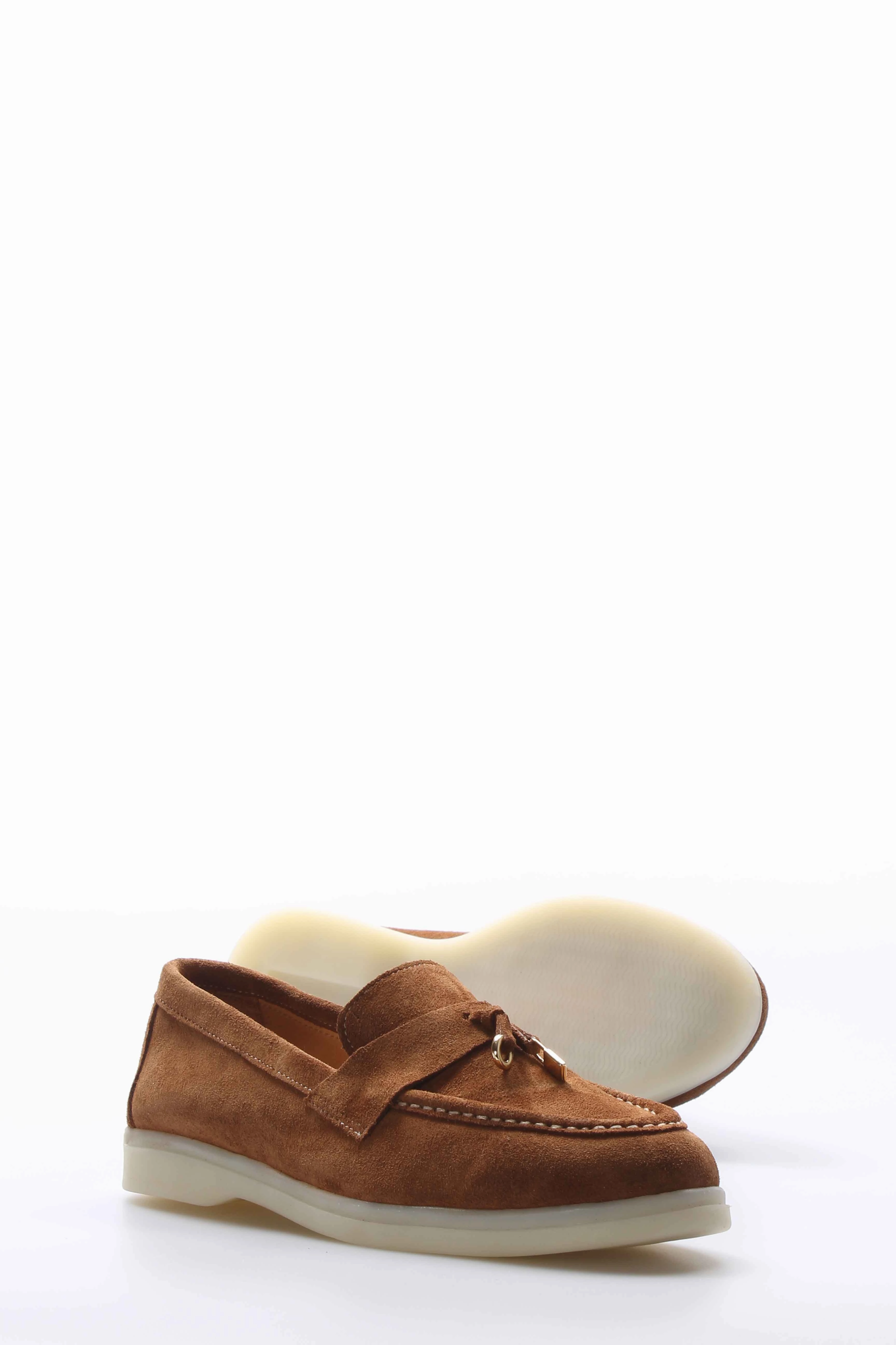 Casual Driving Shoe FST Genuine Leather Women's Casual Shoes 733ZA021 Tan Suede - South Valley