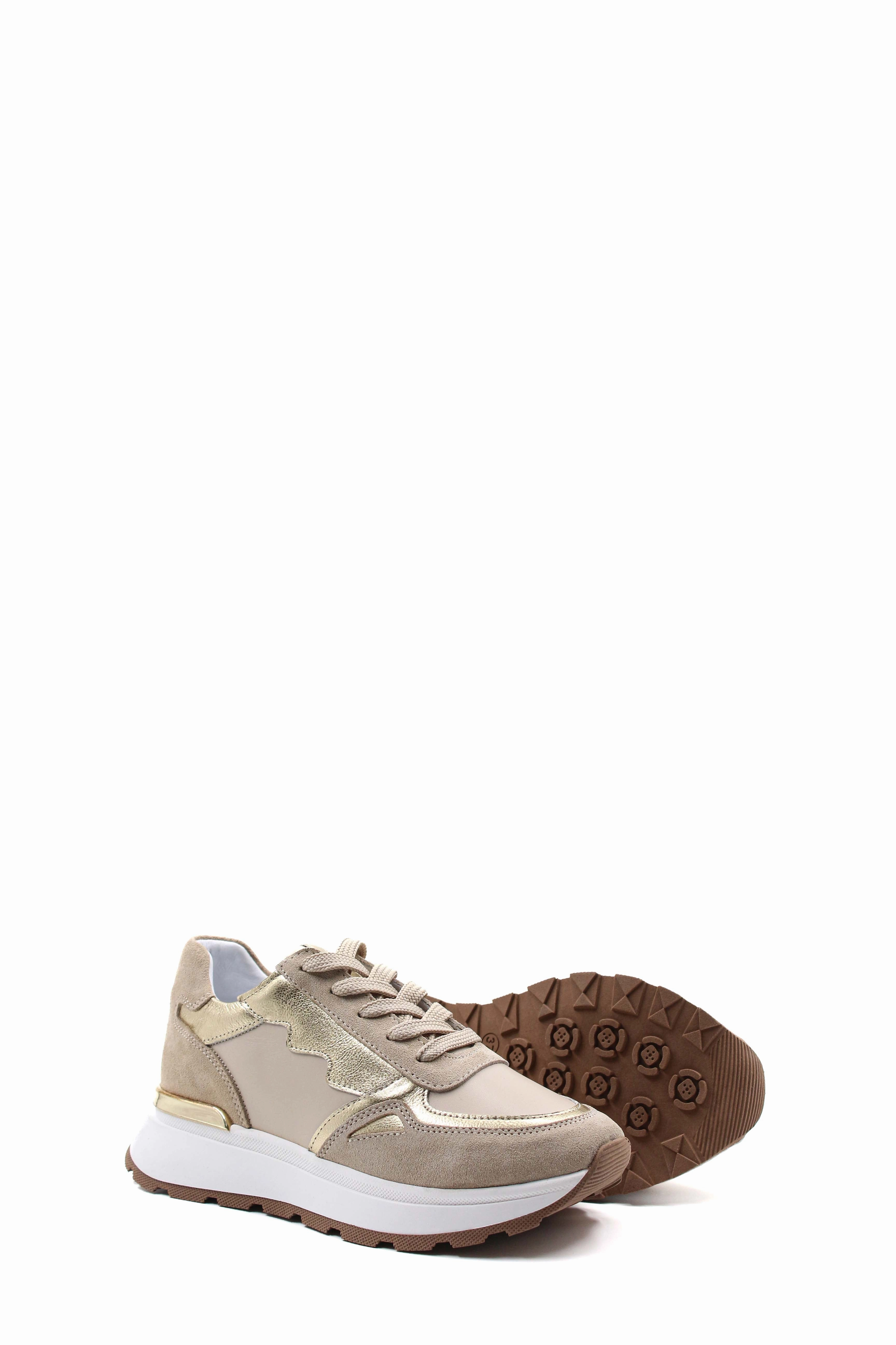 Width Wide Numeric Size 10.5 Casual Shoes FST Genuine Leather Women's Casual Shoes 757ZA24066 Beige Gold - Purmerend