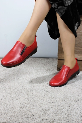 FST Genuine Leather Women's Casual Shoes 881ZA1085 Red - Tuckahoe All Weather Casual Shoes