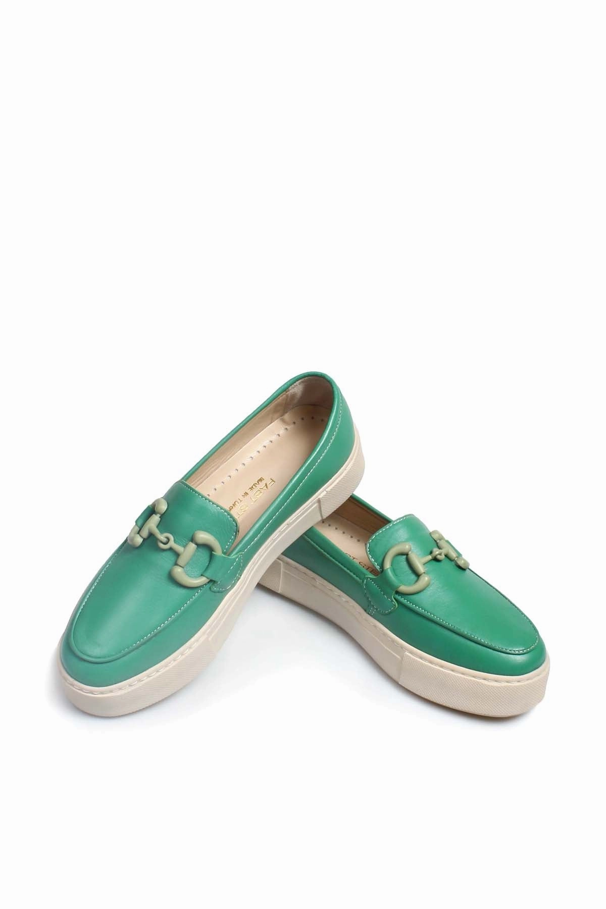 FST Genuine Leather Women's Casual Shoes 881ZA3011 GREEN - Hurst Originals Samba Og Casual