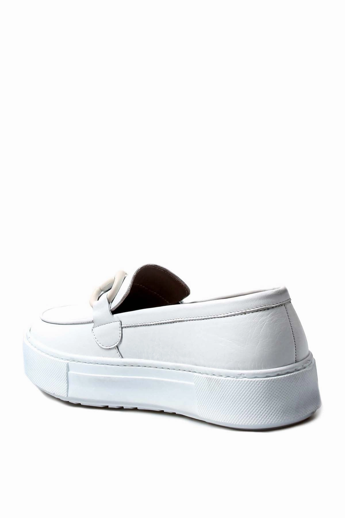 Casual Expensive Shoes FST Genuine Leather Women's Casual Shoes 881ZA3011 White - Muskogee