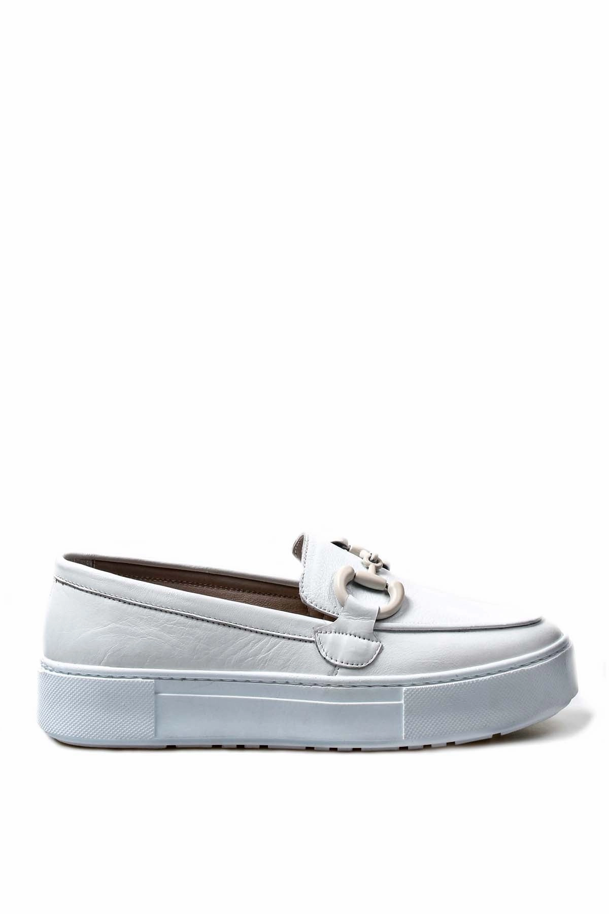 FST Genuine Leather Women's Casual Shoes 881ZA3011 White - Muskogee Comfortable Casual Work Shoes