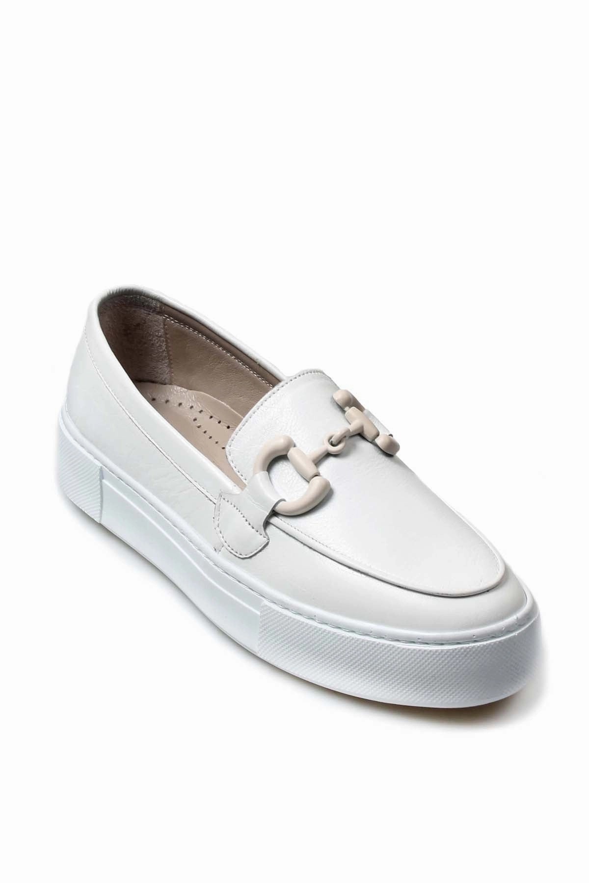 All Season Casual Shoes FST Genuine Leather Women's Casual Shoes 881ZA3011 White - Muskogee