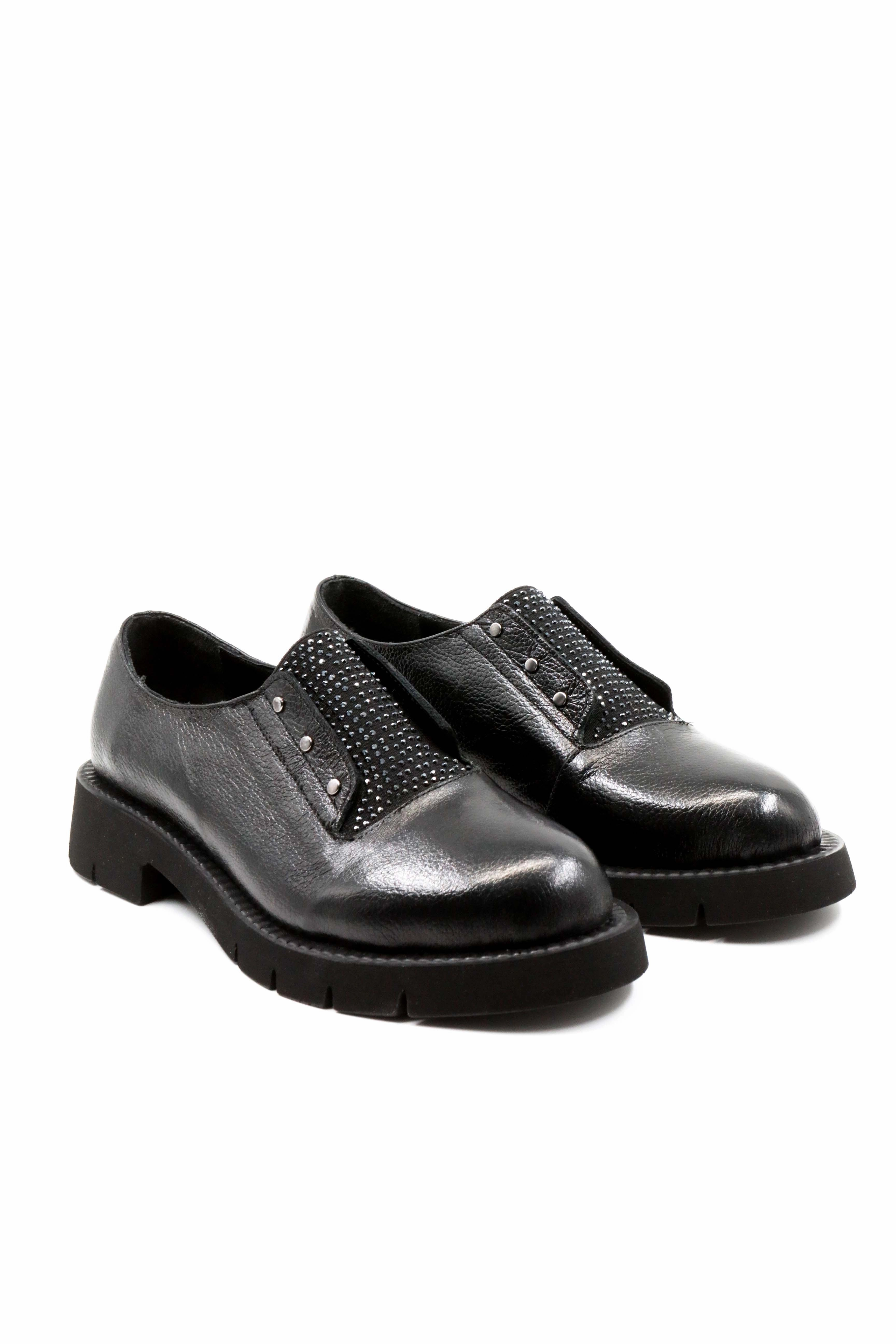 FST Genuine Leather Women's Casual Shoes 888ZA619 BLACK CRYSTAL - Sankt Gallen Shoes Casually Nyt Crossword Clue