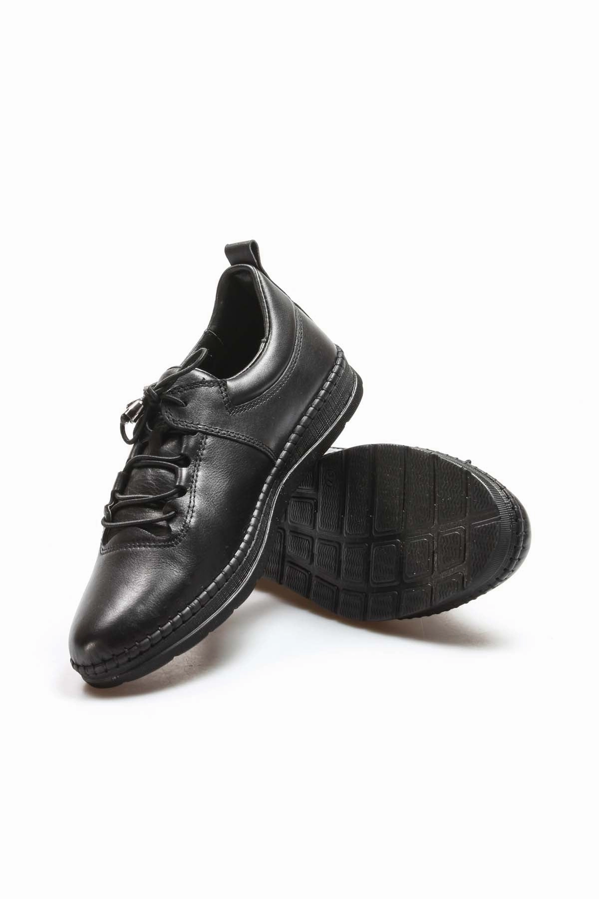 Sears Casual Shoes FST Genuine Leather Women's Casual Shoes 934ZA105 Black - Tizimn