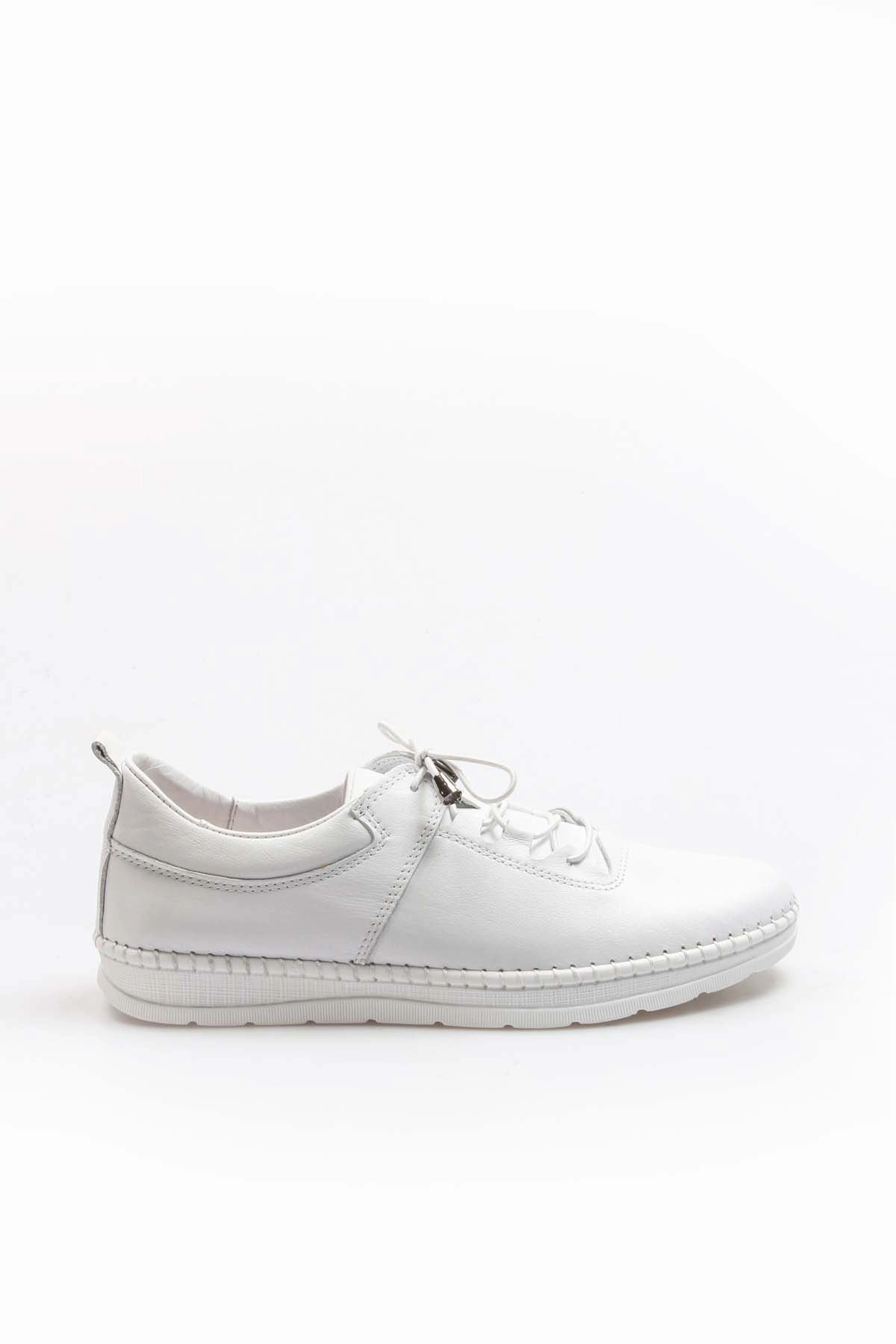 Oxford Shoes Casual Outfit FST Genuine Leather Women's Casual Shoes 934ZA105 White - Corby