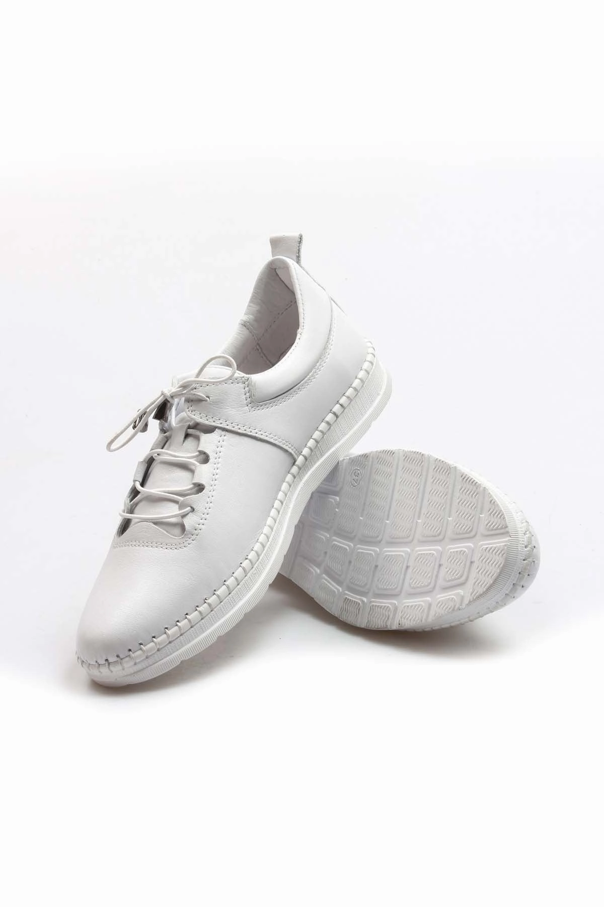 FST Genuine Leather Women's Casual Shoes 934ZA105 White - Corby Originals Sl 72 Casual