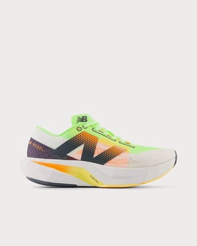 Comfort New Balance FuelCell Rebel v4 White / Bleached Lime Glo / Hot Mango Running Shoes