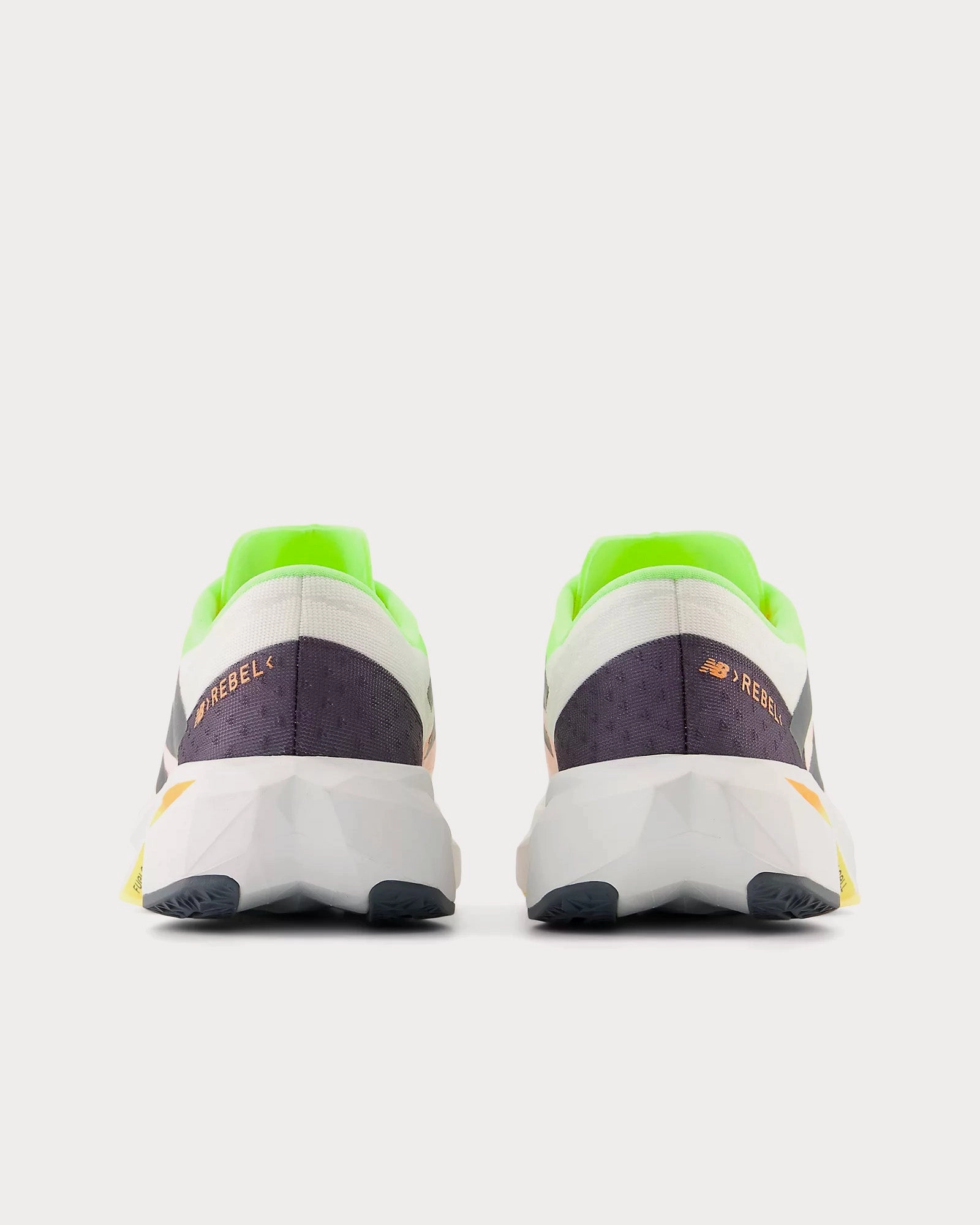 FuelCell Rebel v4 White / Bleached Lime Glo / Hot Mango Running Shoes New Balance 9060 Triple