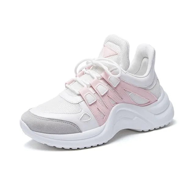 Tall Sneakers Fujin Sneakers Women 2019 Breathable Mesh Casual Shoes