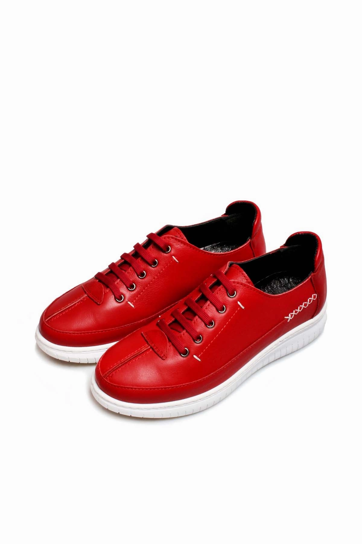 FST Genuine Leather Women's Casual Shoes 583ZA402 Red - Lisburn Best Casual Lifting Shoes