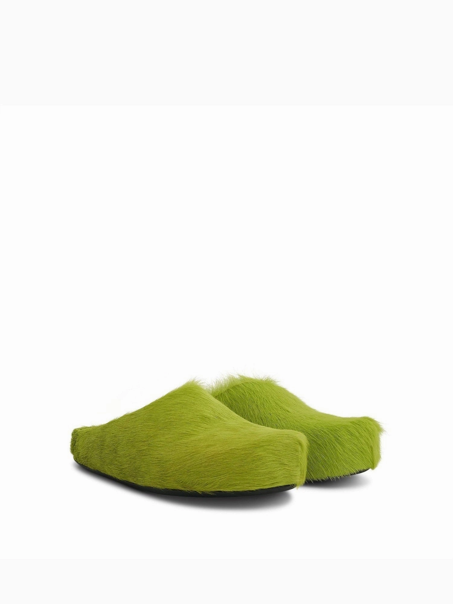 Fussbett Long Hair Sabot in Light Lime Sandals Chunky Heel