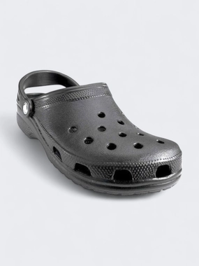 Slides With Cushion Men's Plain Clogs Slippers,Black