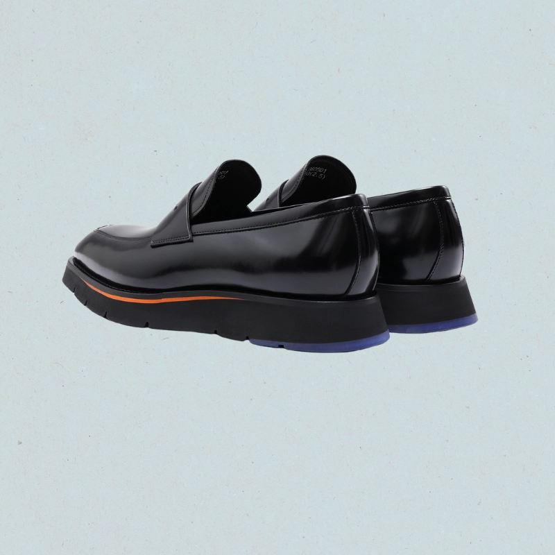 Sienna Heritage Loafers-Italian Formal Men's Black Dress Shoes Animal Print Loafers