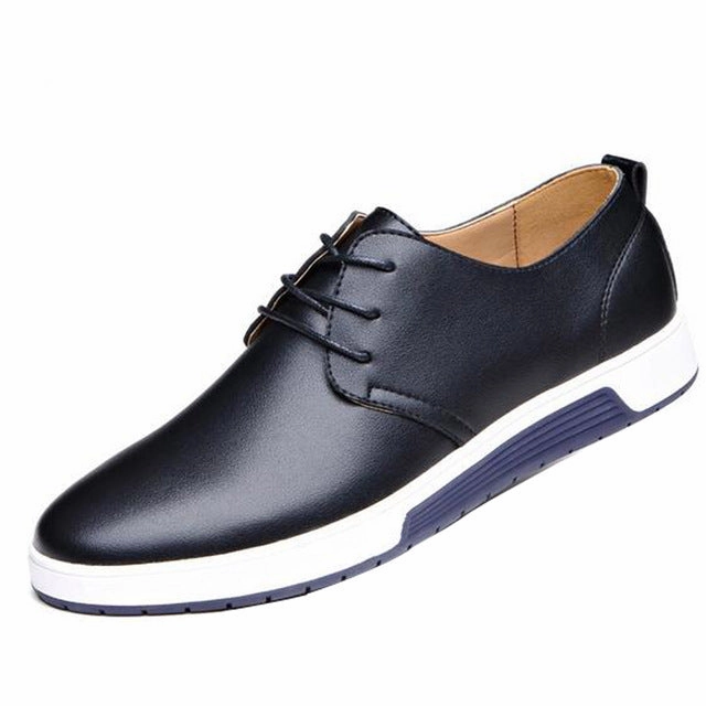 Gaorui New Brand Men Loafers PU Leather Casual Shoes Men Flats Oxford Shoes For Men Driving Shoes Lace Up Plus Size Ariana Grande Shoes