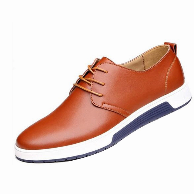 Designer Shoes Sale Gaorui New Brand Men Loafers PU Leather Casual Shoes Men Flats Oxford Shoes For Men Driving Shoes Lace Up Plus Size