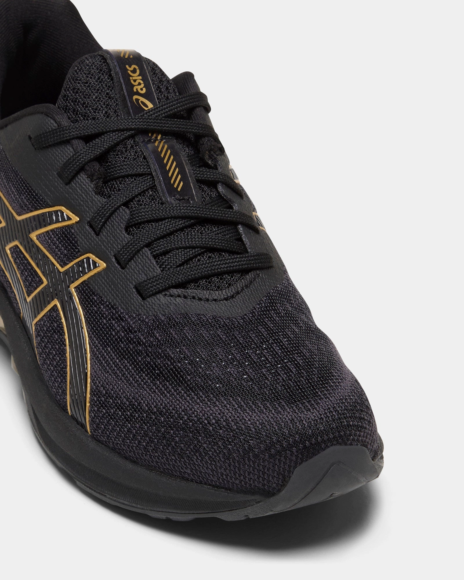 Asics Shoes For Heel Pain Gel-Quantum 180 Vii Grade School Black/Pure Gold