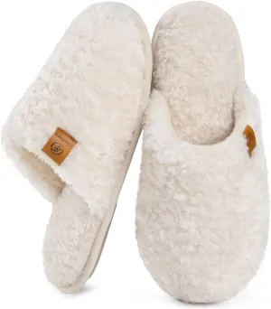 Women'S Fuzzy Slip-On Slippers Warm Cozy Soft Lightweight Memory Foam Indoor House Shoes Pretty You Slippers Uk