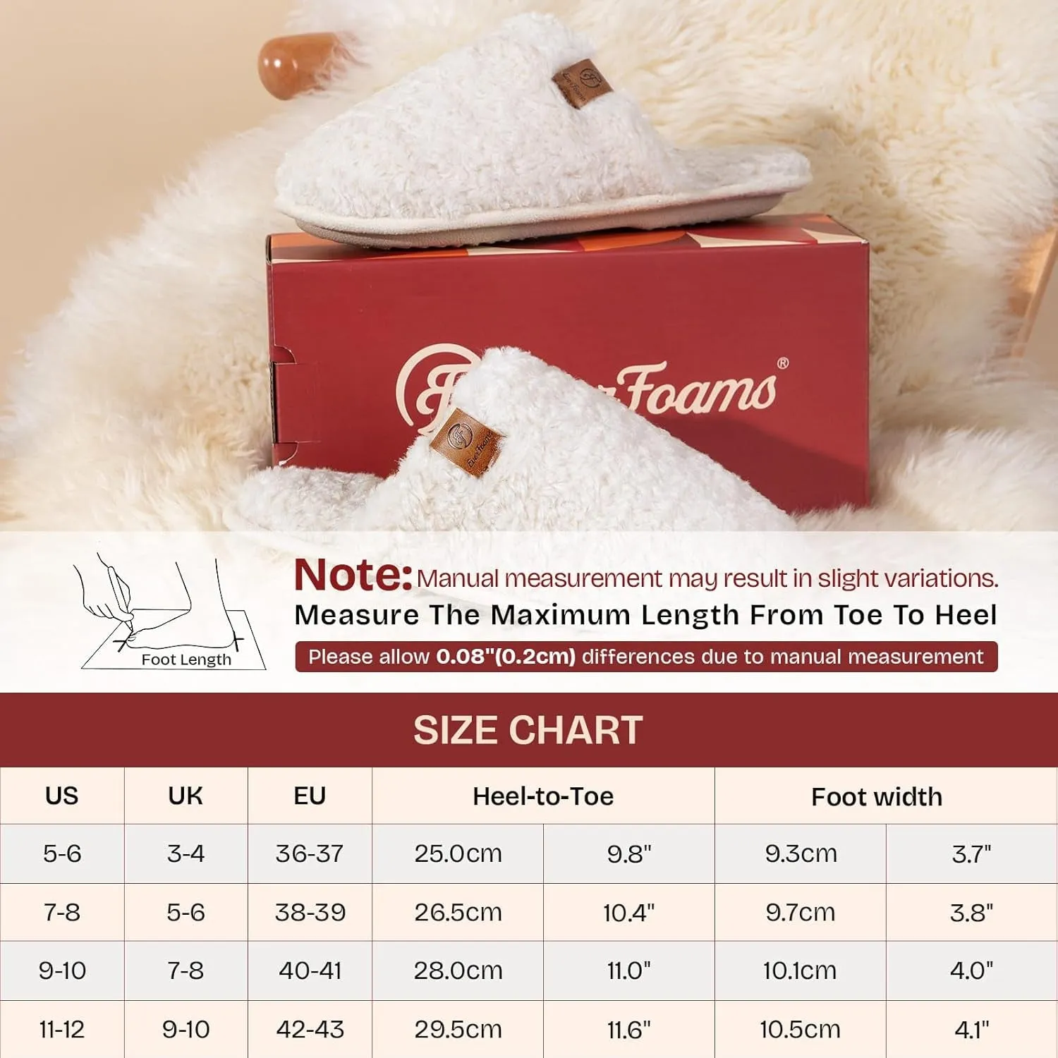 Women'S Fuzzy Slip-On Slippers Warm Cozy Soft Lightweight Memory Foam Indoor House Shoes Monsters Inc Slippers