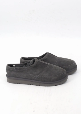 Slippers With A Wedge Men's Suede Slippers,Grey