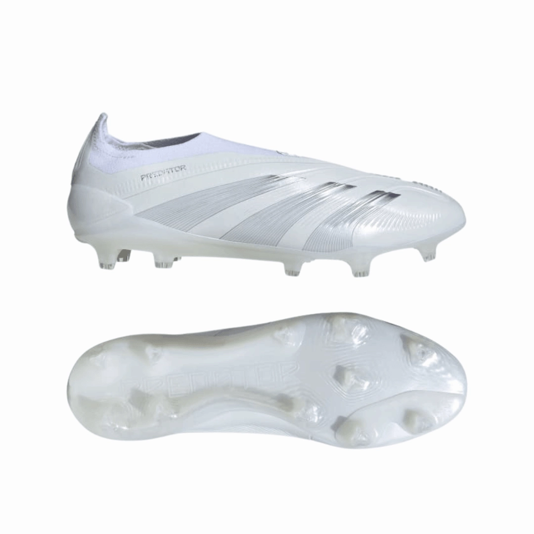 Adidas Trail Shoes Terrex Adidas  - Predator 24 Elite Laceless Fg  - Cloud White/ Silver Metallic/ Cloud White