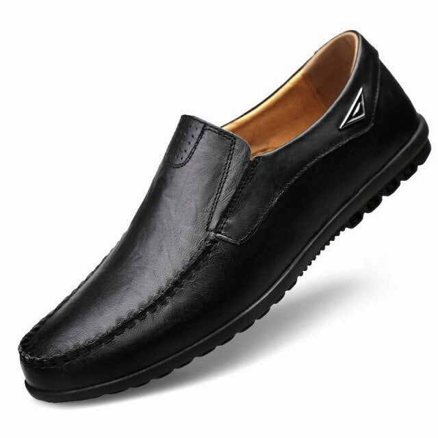 Genuine Leather Men Casual Loafers Breathable Slip on Driving Shoes Plus Size Starling Loafers