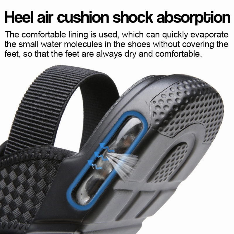 Sandals Montego Bay Resort Soft Sole Black Woven Summer Sandals