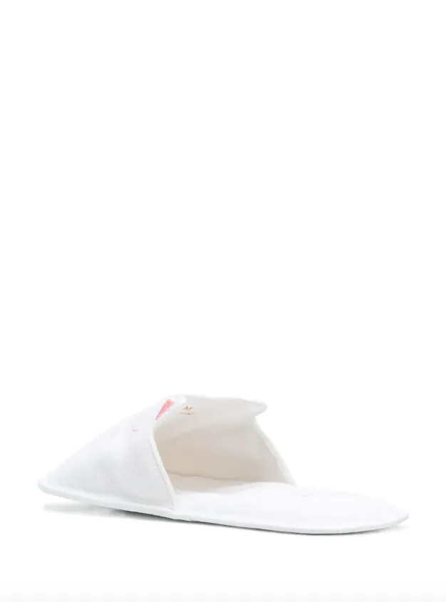 Charlotte Olympia House Cat Slippers in white Discontinued Slippers