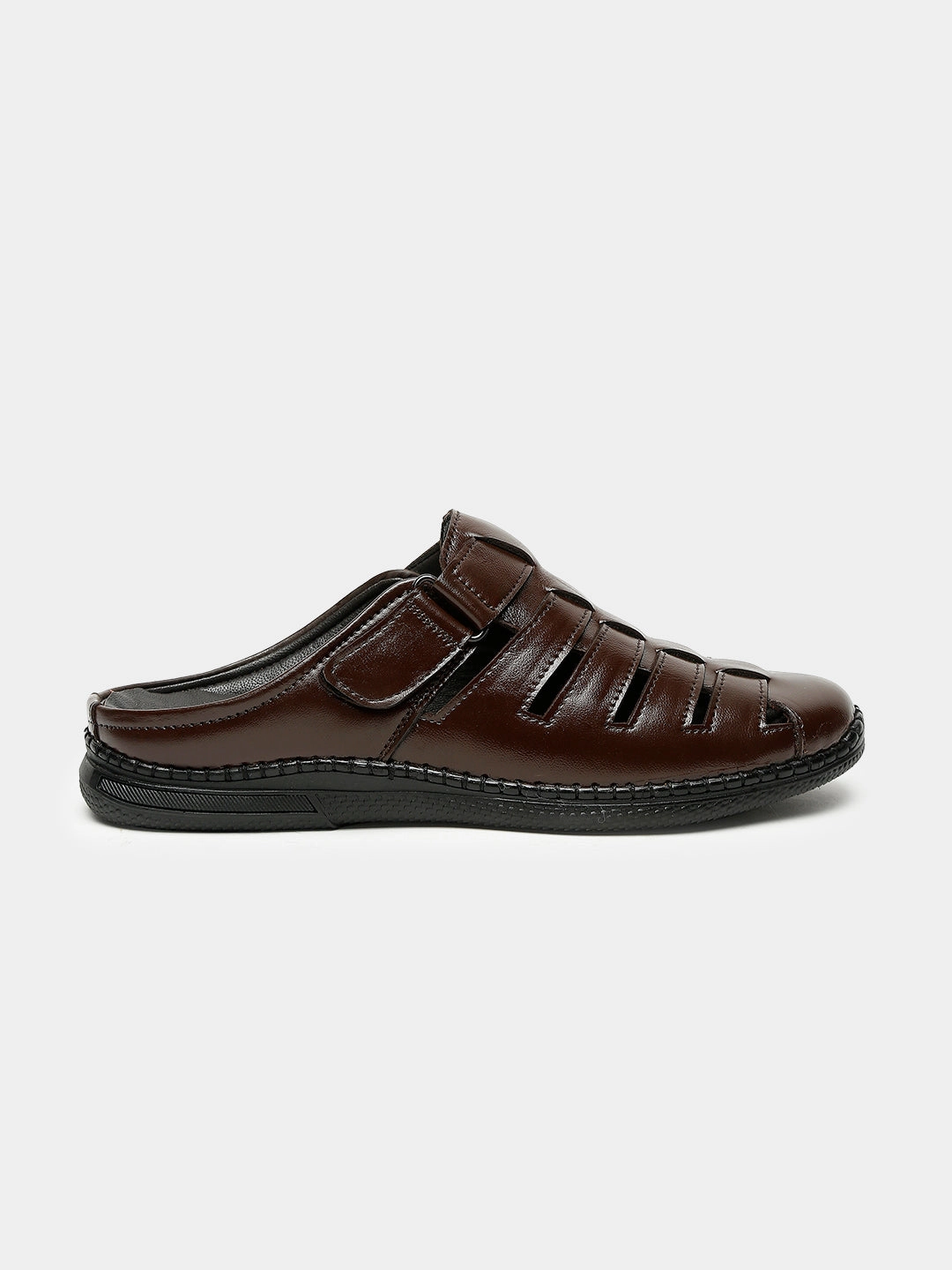 Halcyon Teakwood Men's Real Leather Brown Sandals